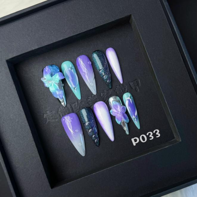 Handmade press on nail P033
