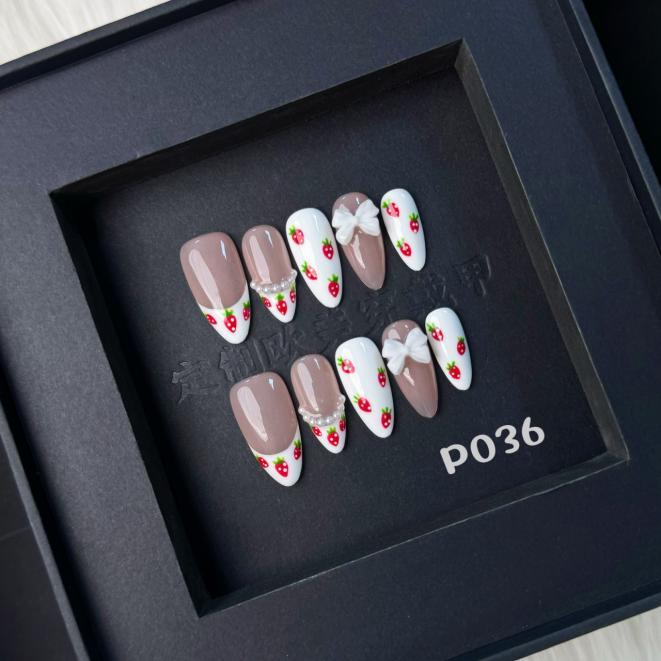Handmade press on nail P036