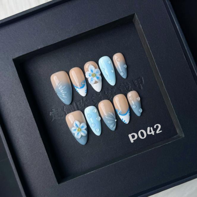 Handmade press on nail P042
