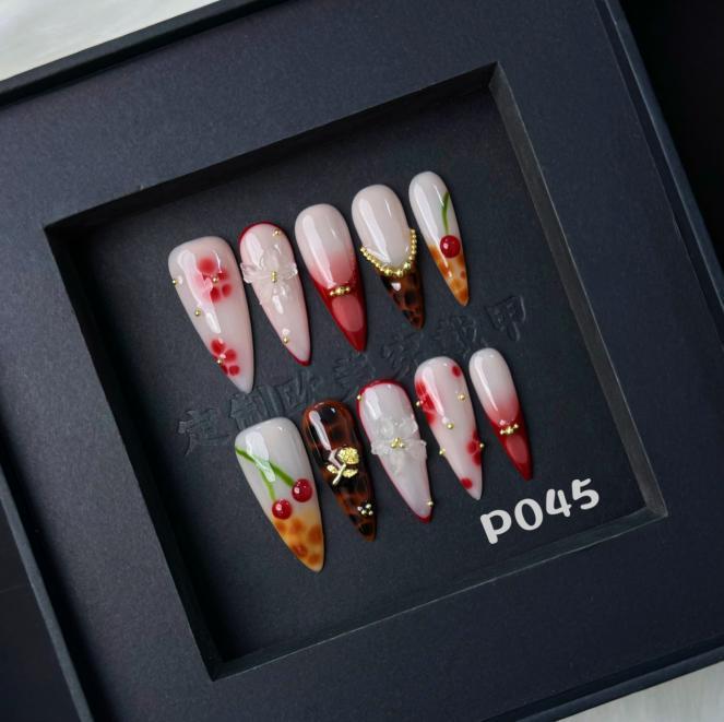 Handmade press on nail P045