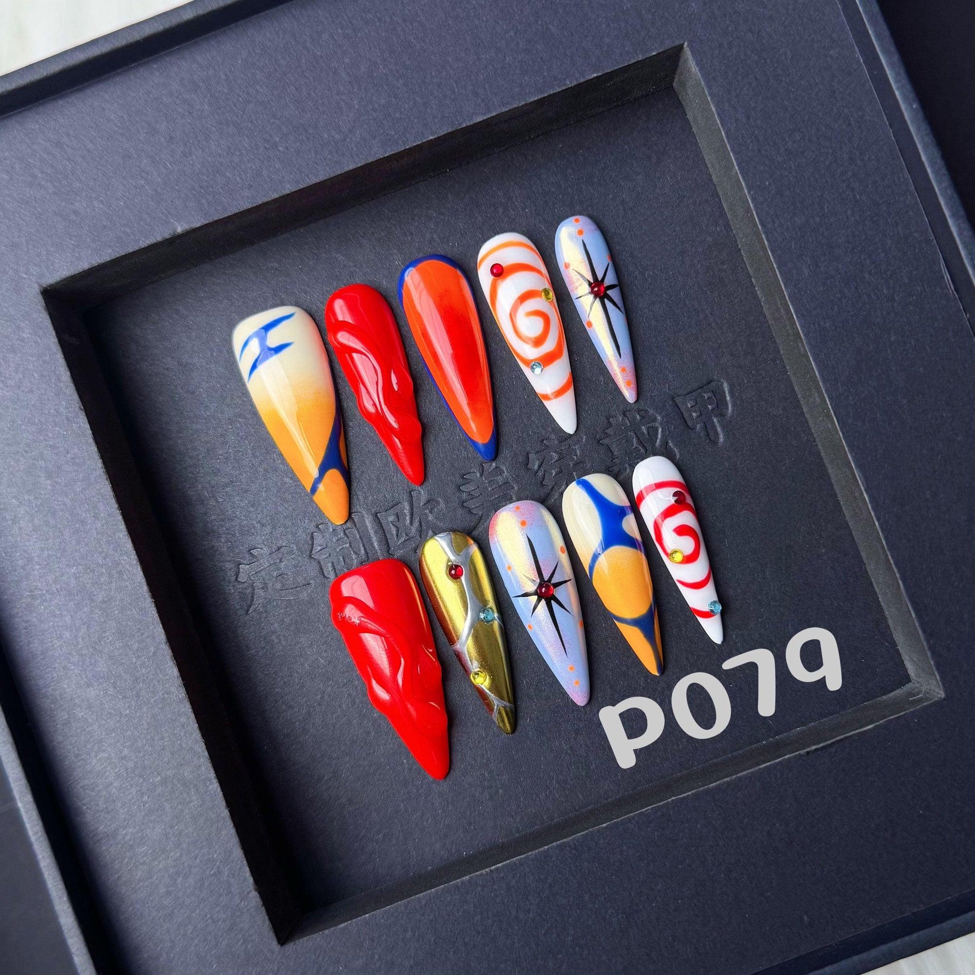 Handmade press on nail P079
