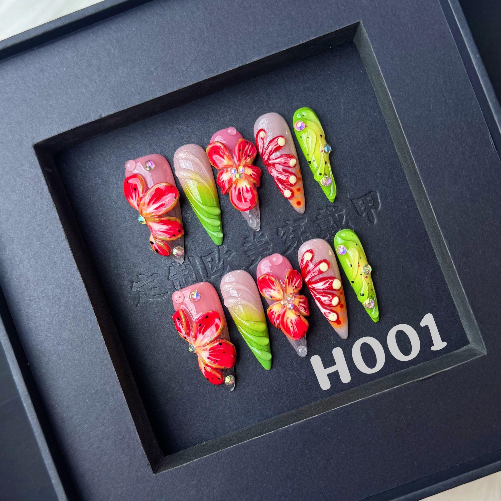 Handmade press on nail H001