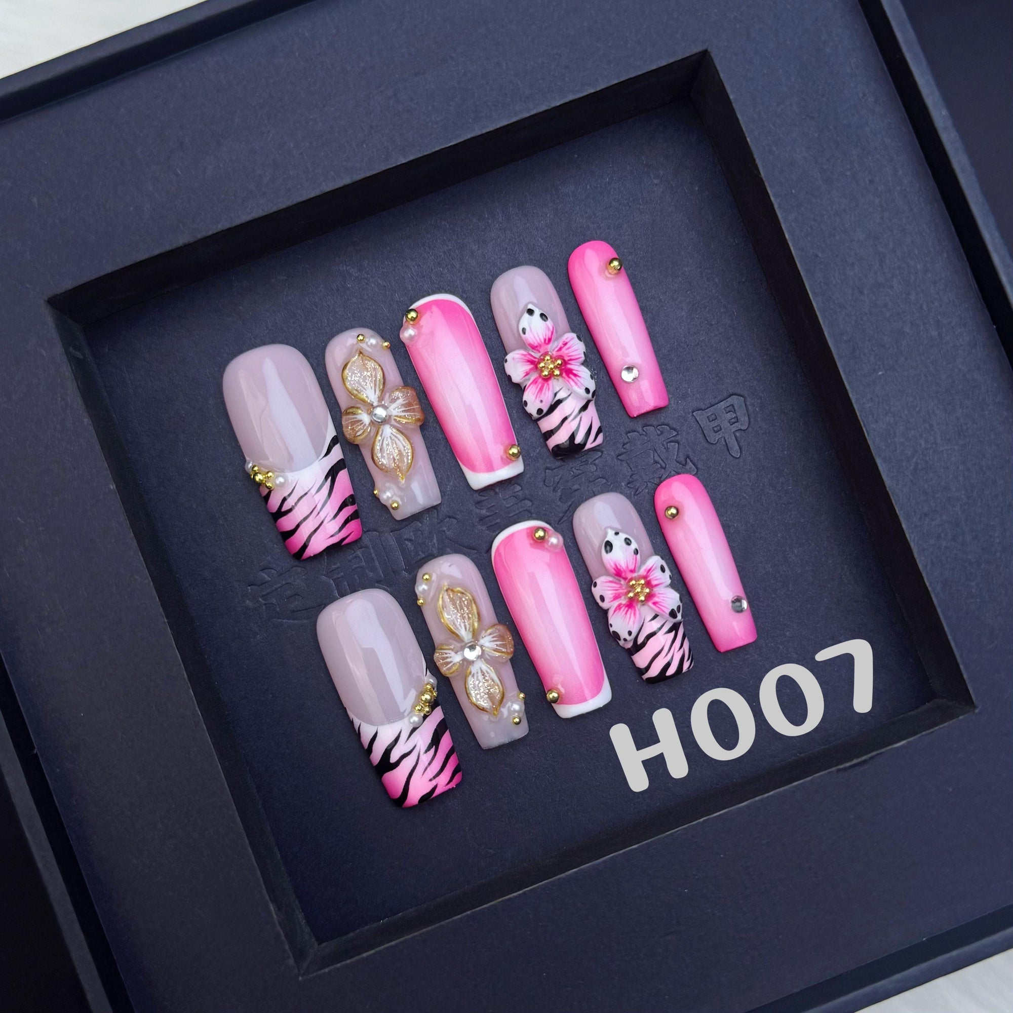Handmade press on nail H007