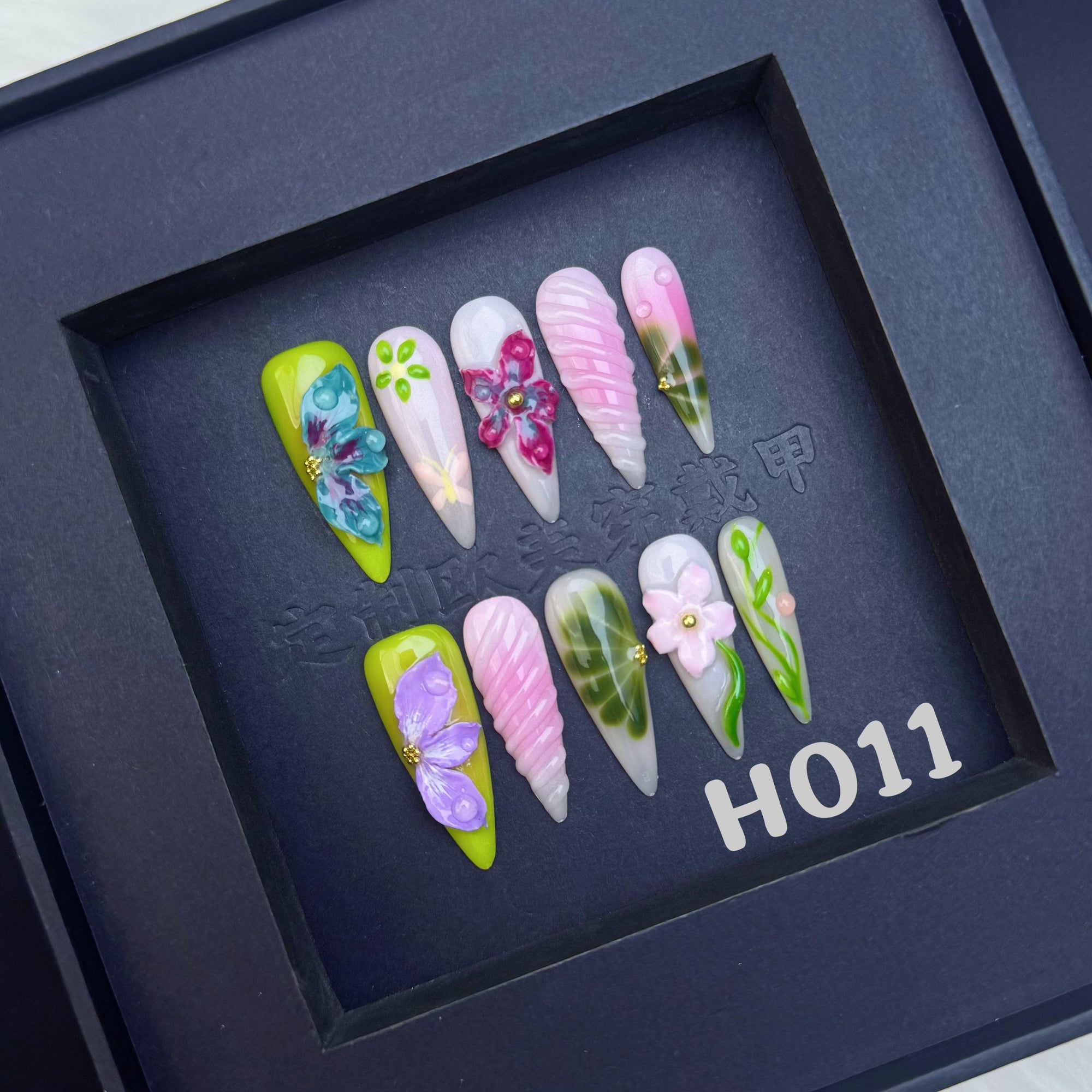 Handmade press on nail H011