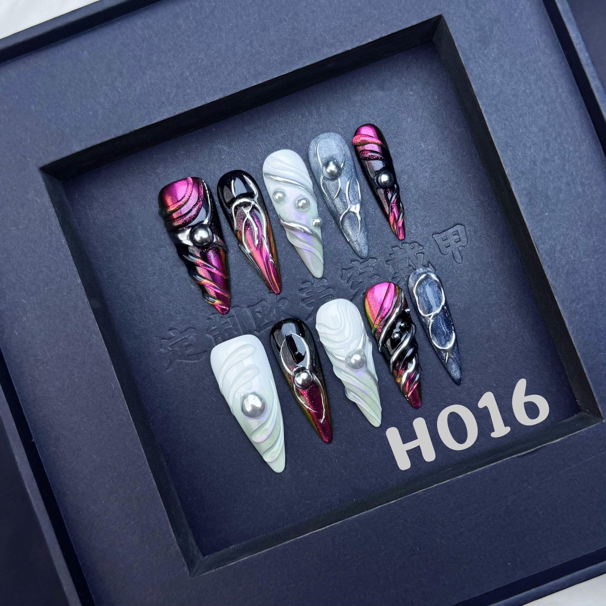 Handmade press on nail H016