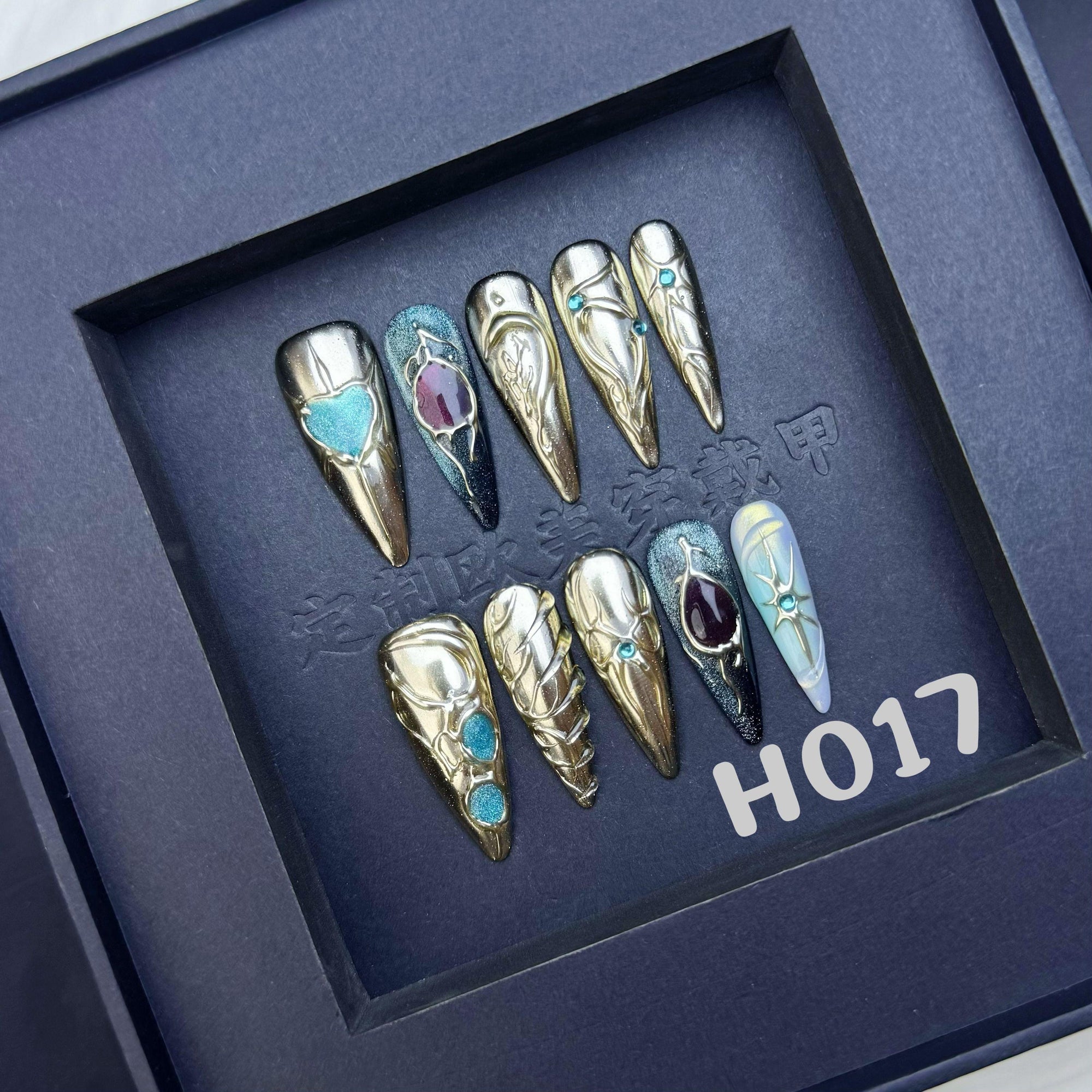 Handmade press on nail H017