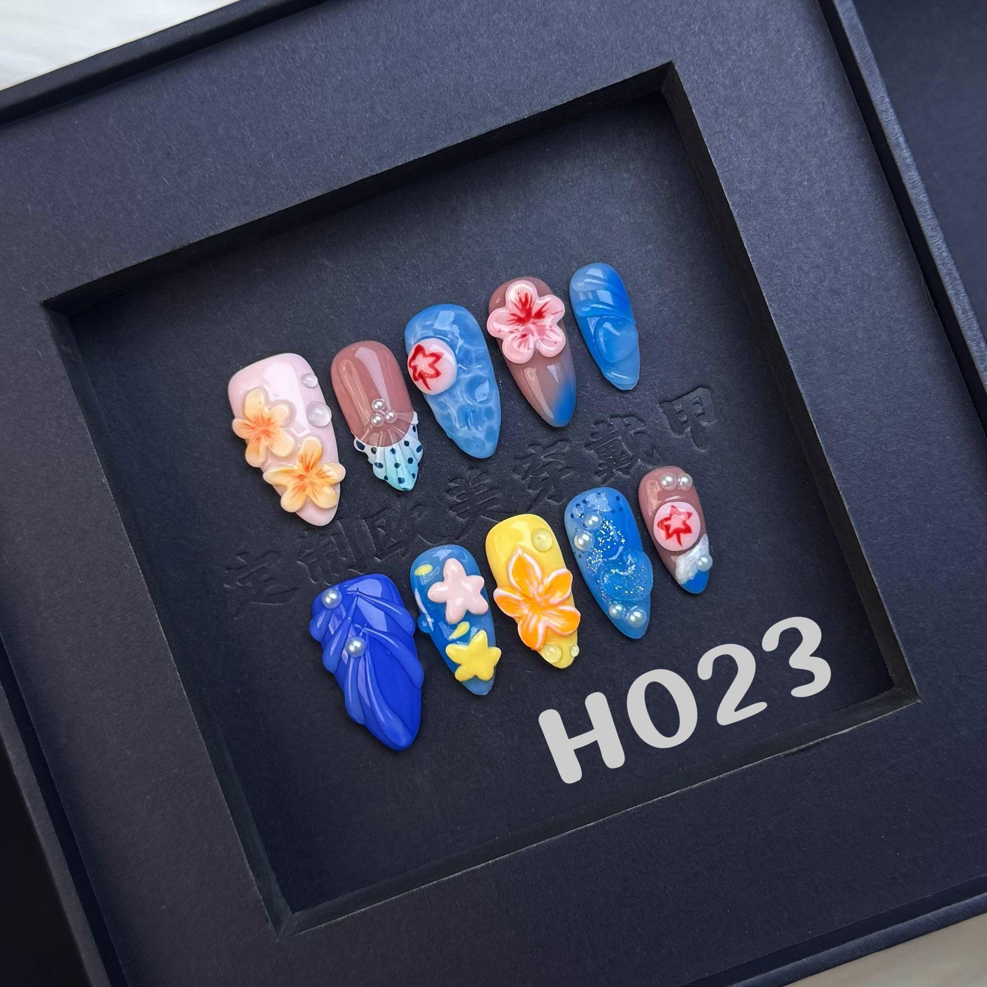 Handmade press on nail H023