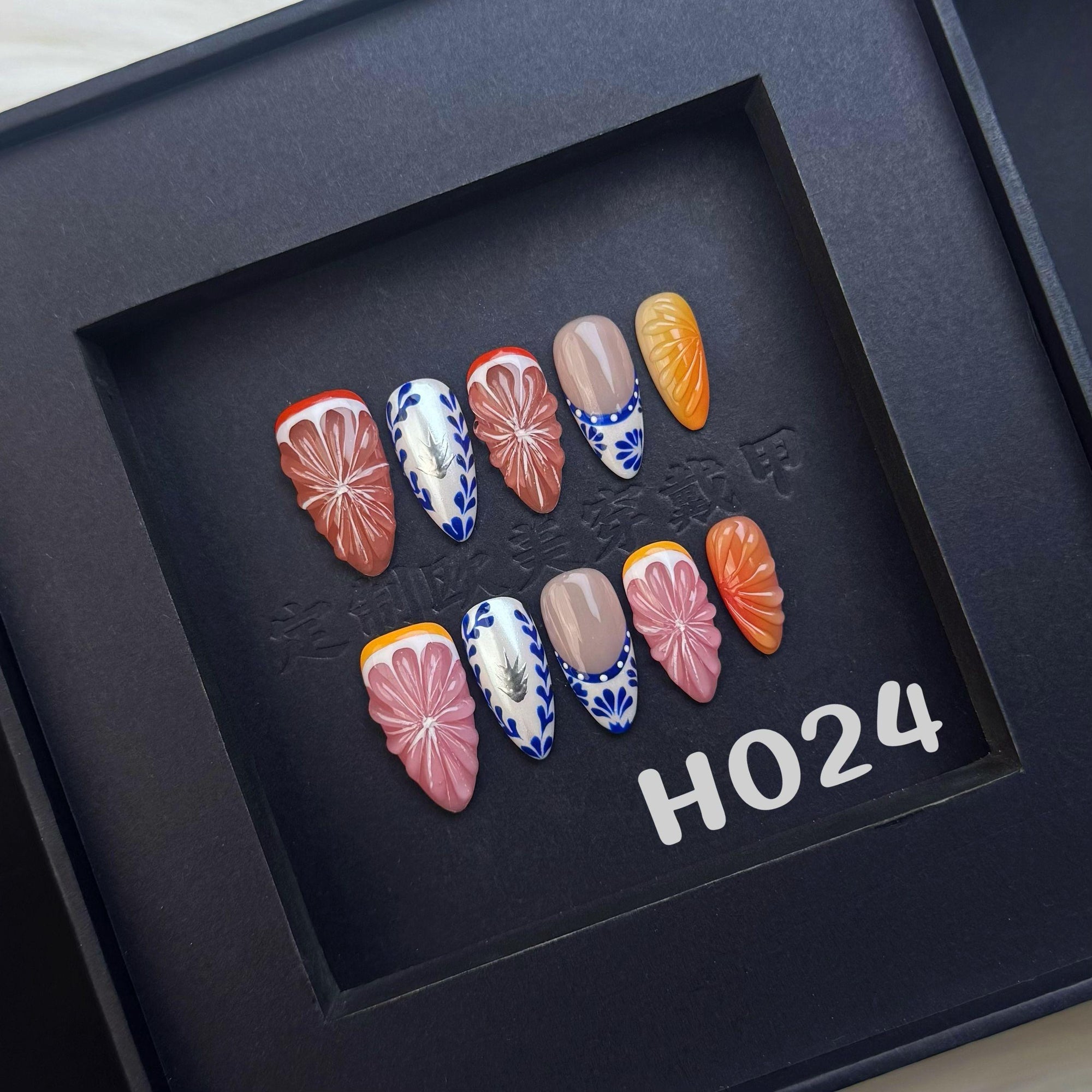 Handmade press on nail G024
