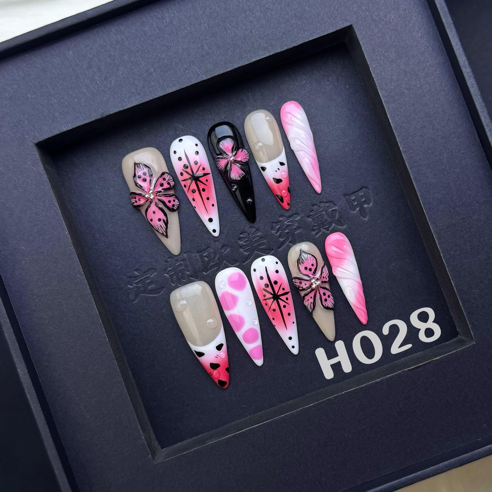 Handmade press on nail H028
