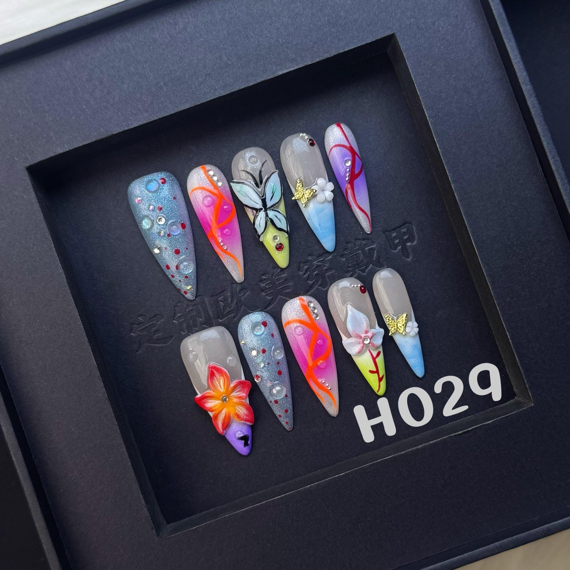 Handmade press on nail H029