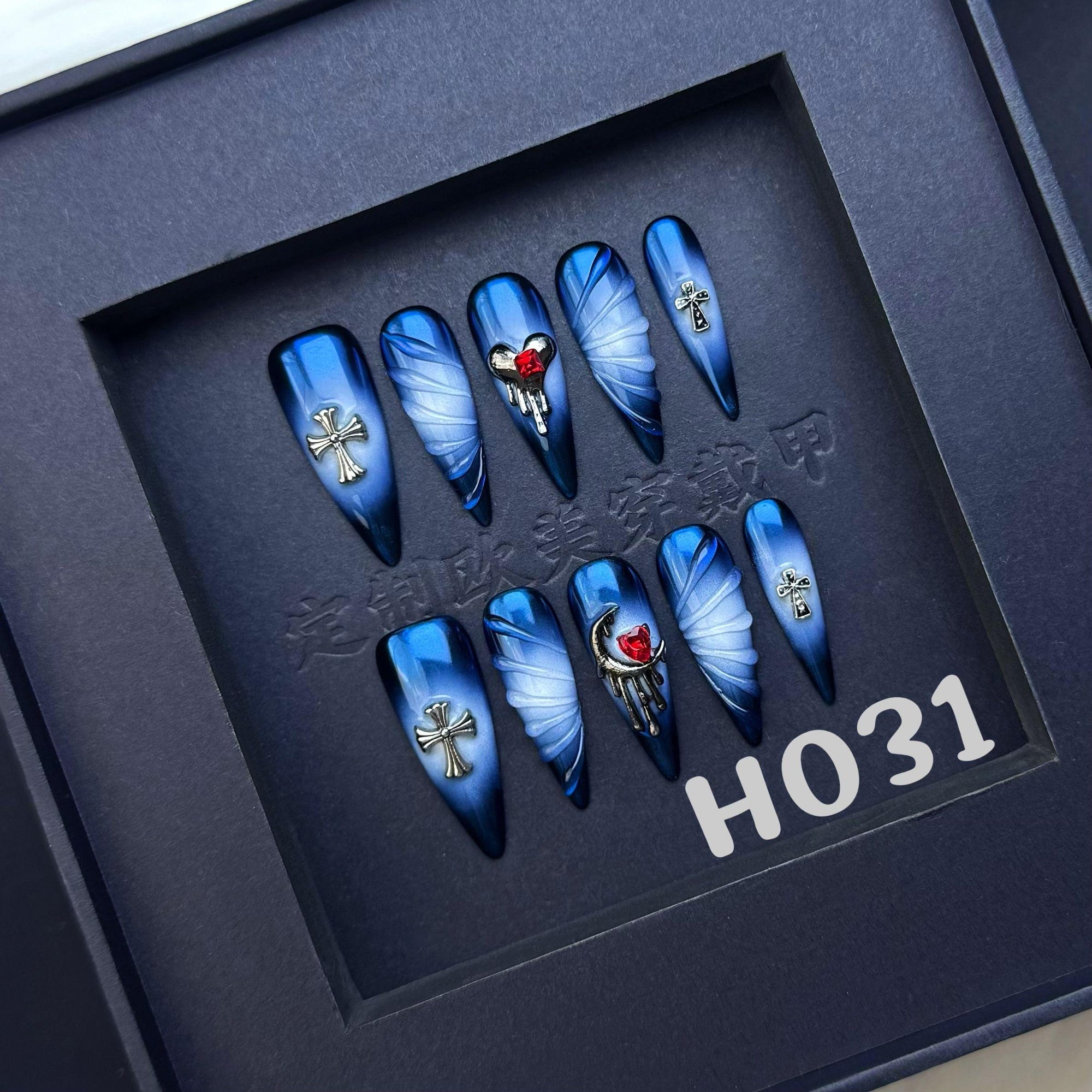Handmade press on nail H031