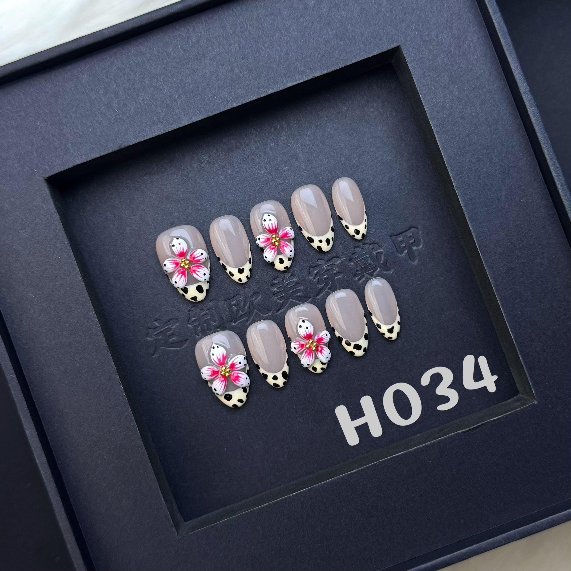 Handmade press on nail H034