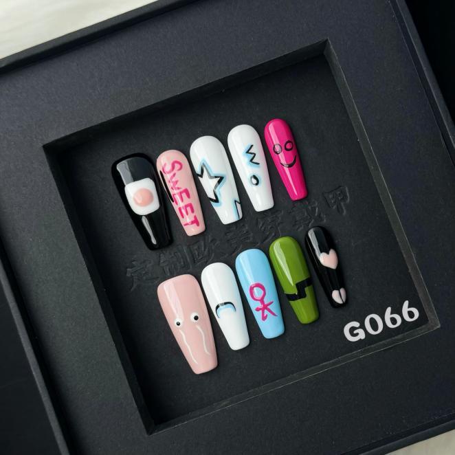 Handmade press on nail G066