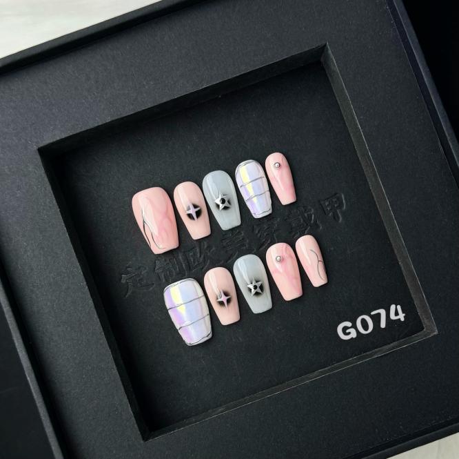 Handmade press on nail G074