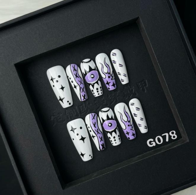 Handmade press on nail G078