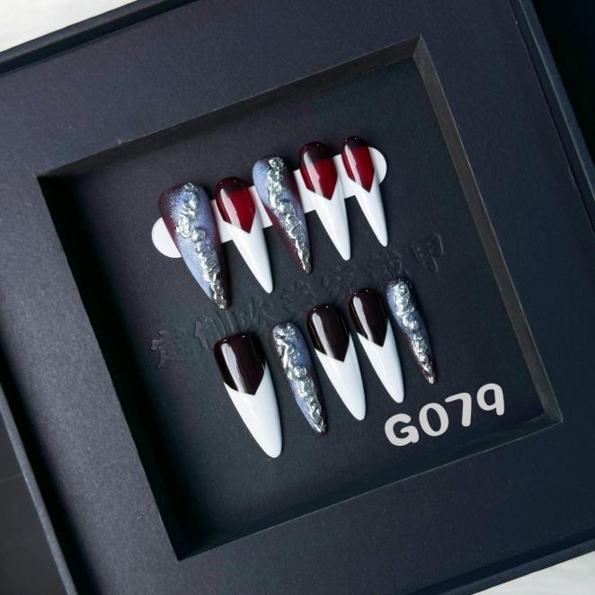 Handmade press on nail G079
