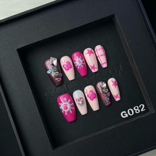 Handmade press on nail G082
