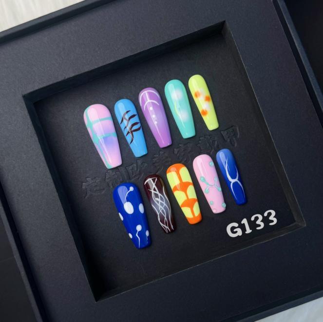 Handmade press on nail G133