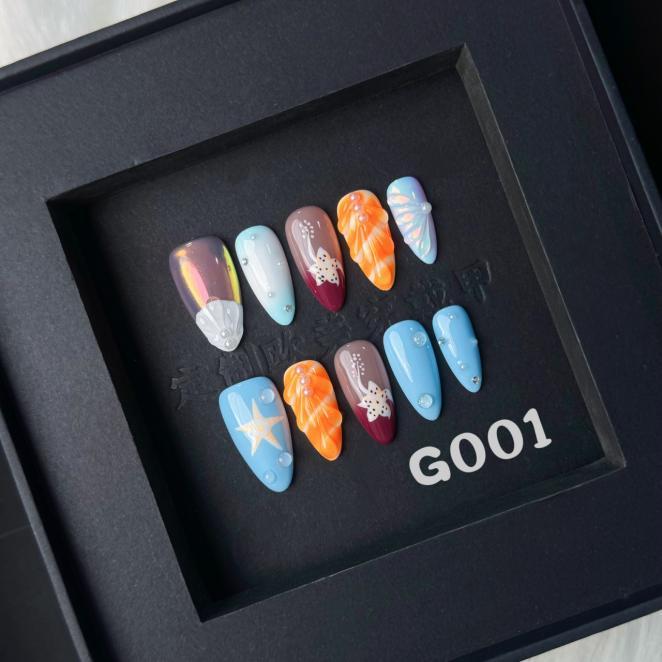 Handmade press on nail G001