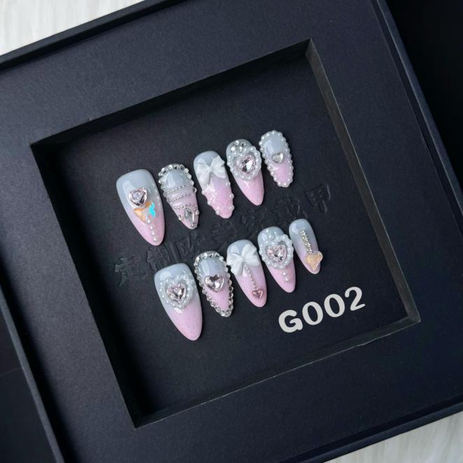 Handmade press on nail G002