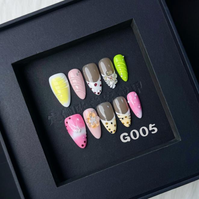 Handmade press on nail G005