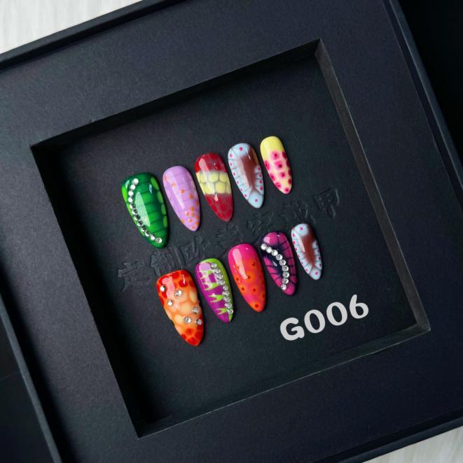 Handmade press on nail G006