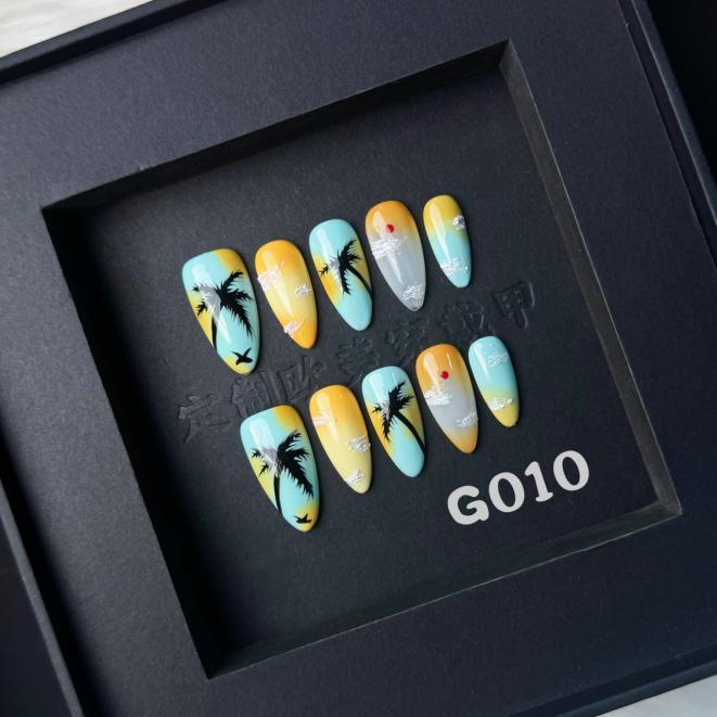 Handmade press on nail G010
