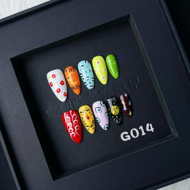 Handmade press on nail G014