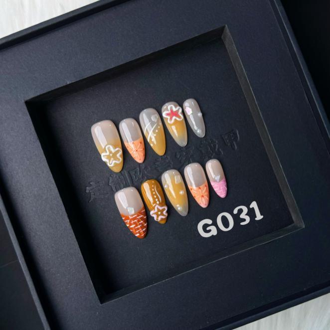 Handmade press on nail G031