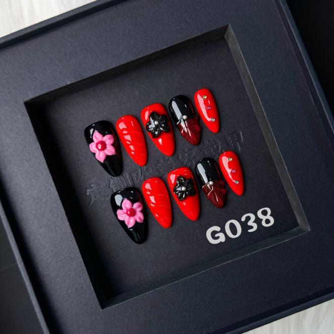 Handmade press on nail G038