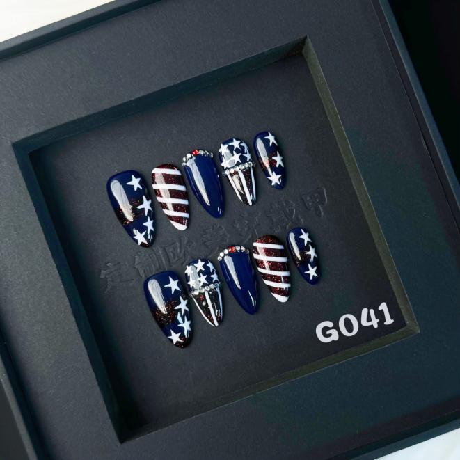 Handmade press on nail G041