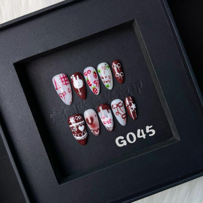 Handmade press on nail G045
