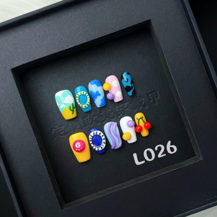 Handmade press on nail L026