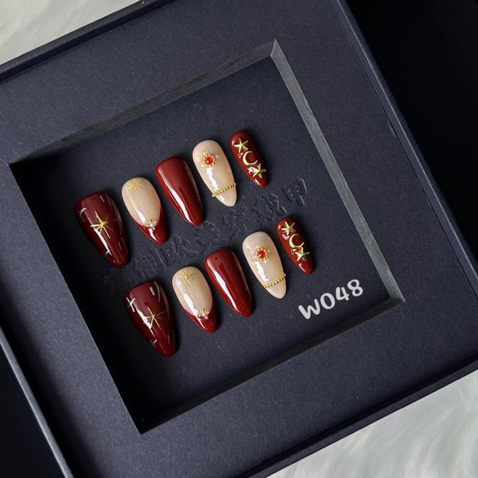 Handmade press on nail W048