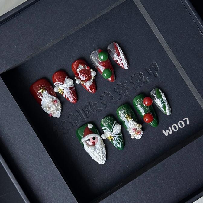 Handmade press on nail W007