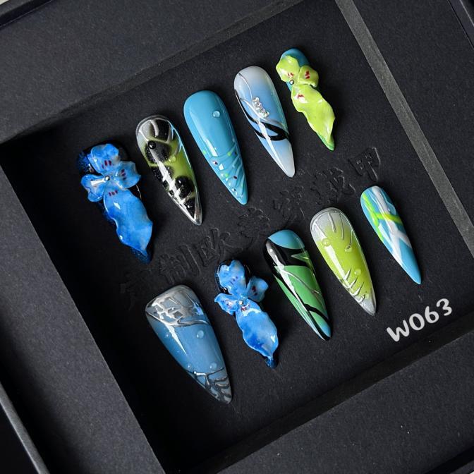 Handmade press on nail W063